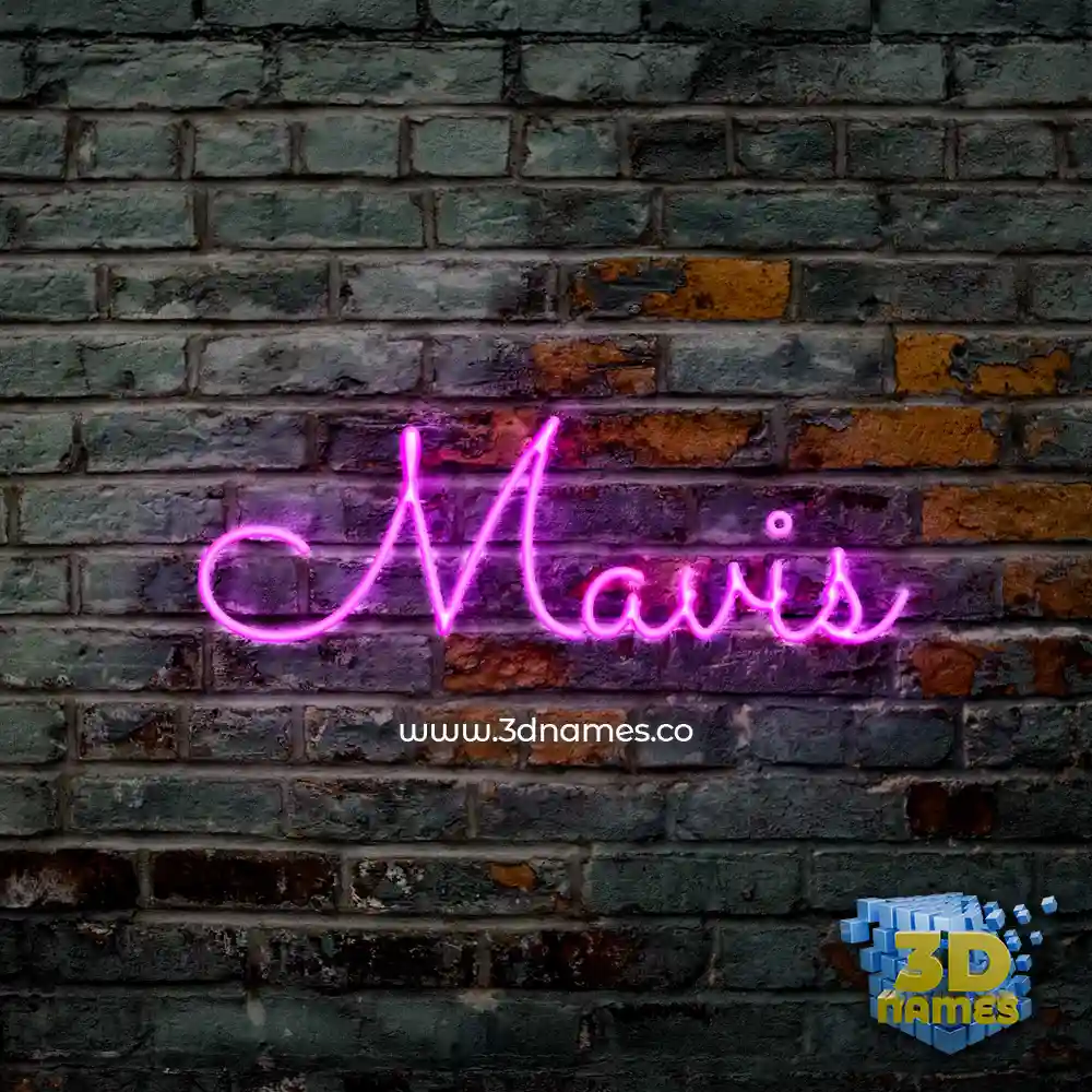mavis in Pink Neon style - 3D name wallpaper