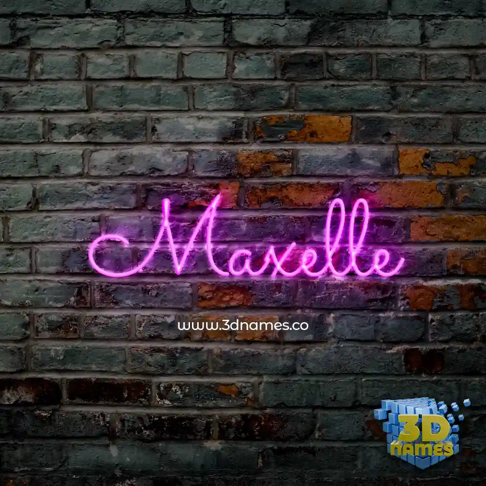 maxelle in Pink Neon style - 3D name wallpaper