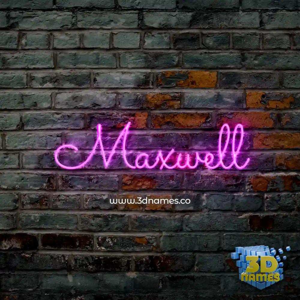 maxwell in Pink Neon style - 3D name wallpaper