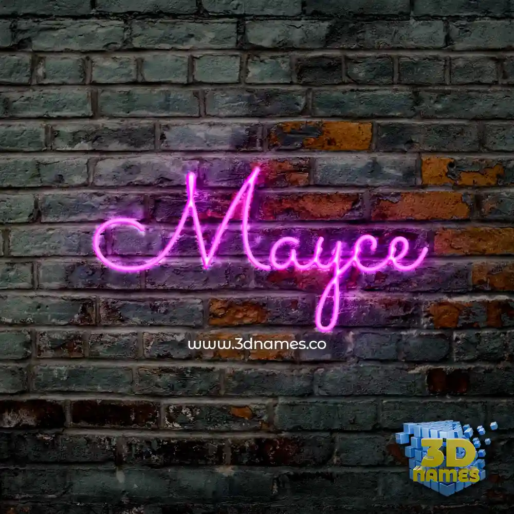 mayce in Pink Neon style - 3D name wallpaper