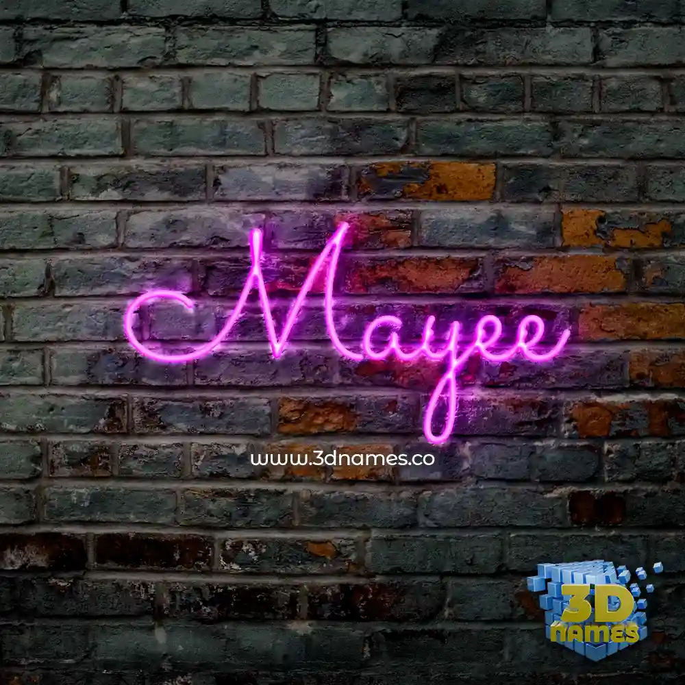 mayee in Pink Neon style - 3D name wallpaper