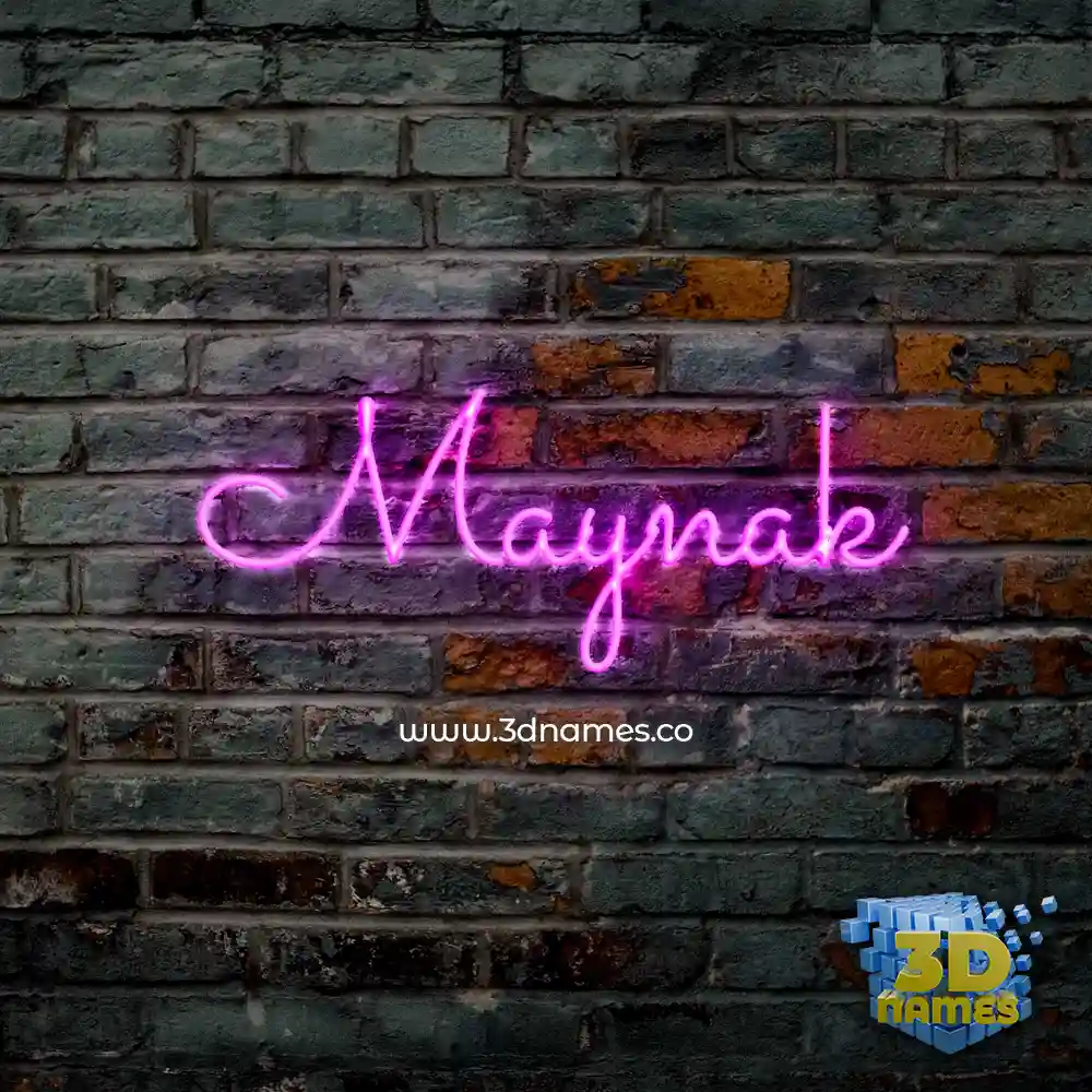 maynak in Pink Neon style - 3D name wallpaper