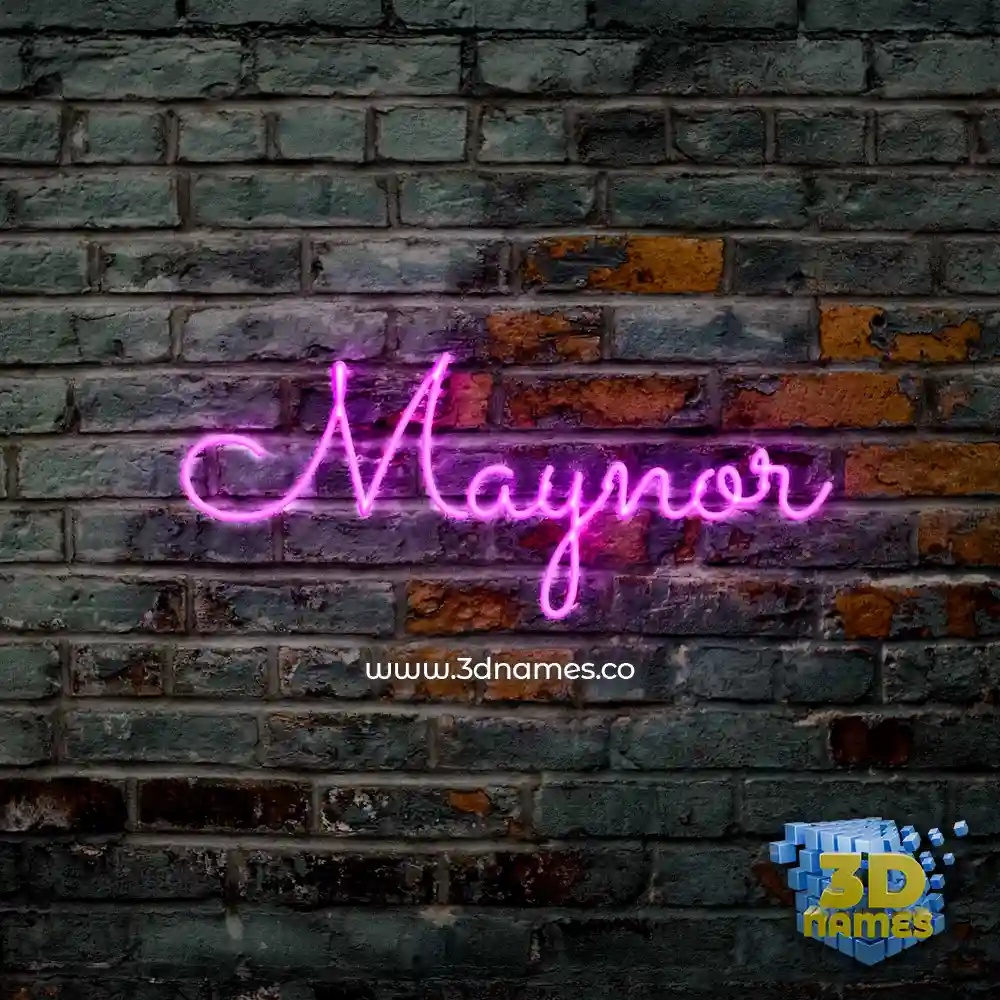 maynor in Pink Neon style - 3D name wallpaper