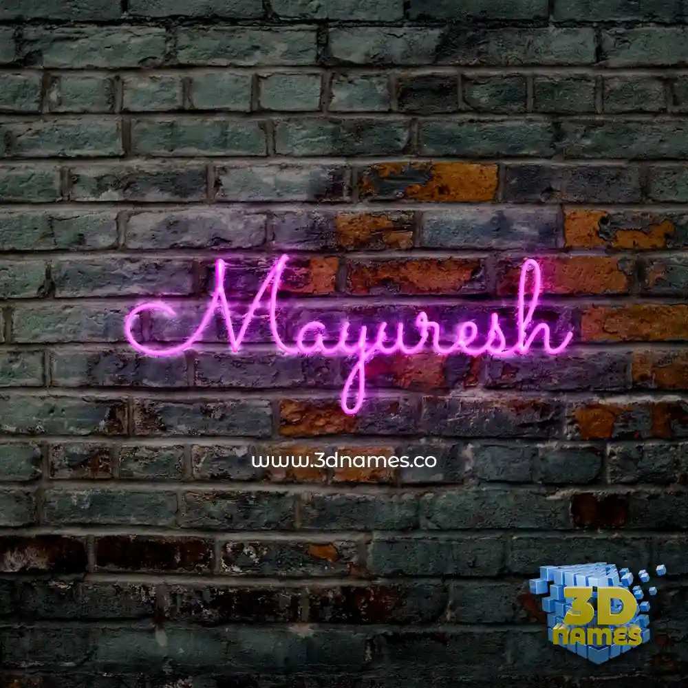 mayuresh in Pink Neon style - 3D name wallpaper