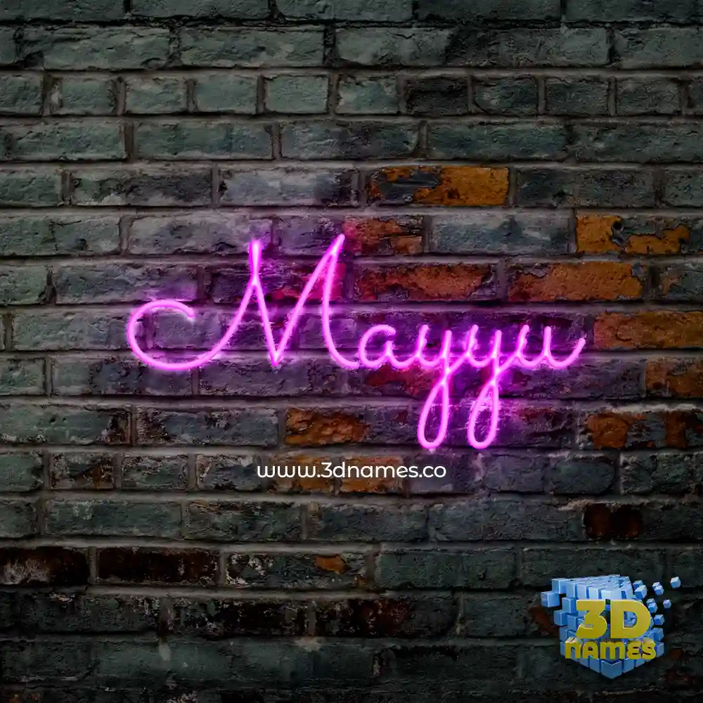 mayyu in Pink Neon style - 3D name wallpaper