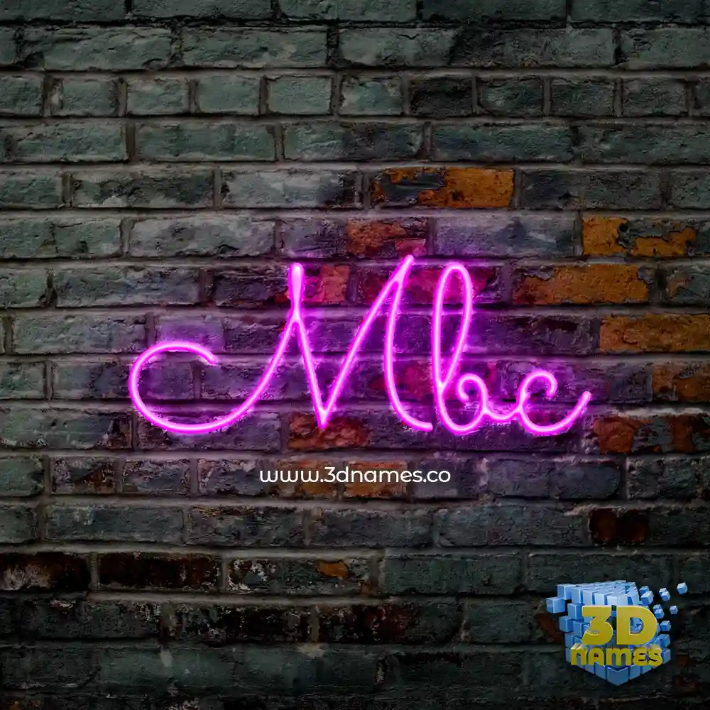 mbc in Pink Neon style - 3D name wallpaper