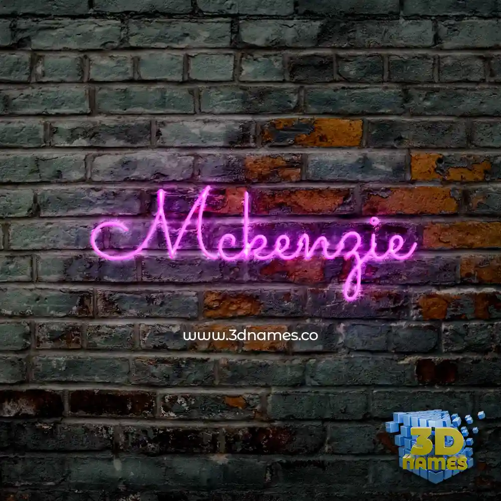 mckenzie in Pink Neon style - 3D name wallpaper