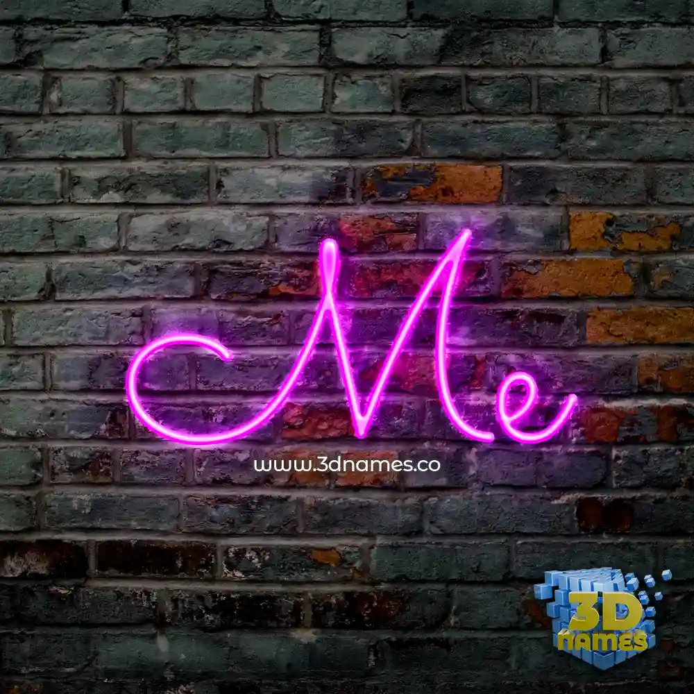 me in Pink Neon style - 3D name wallpaper
