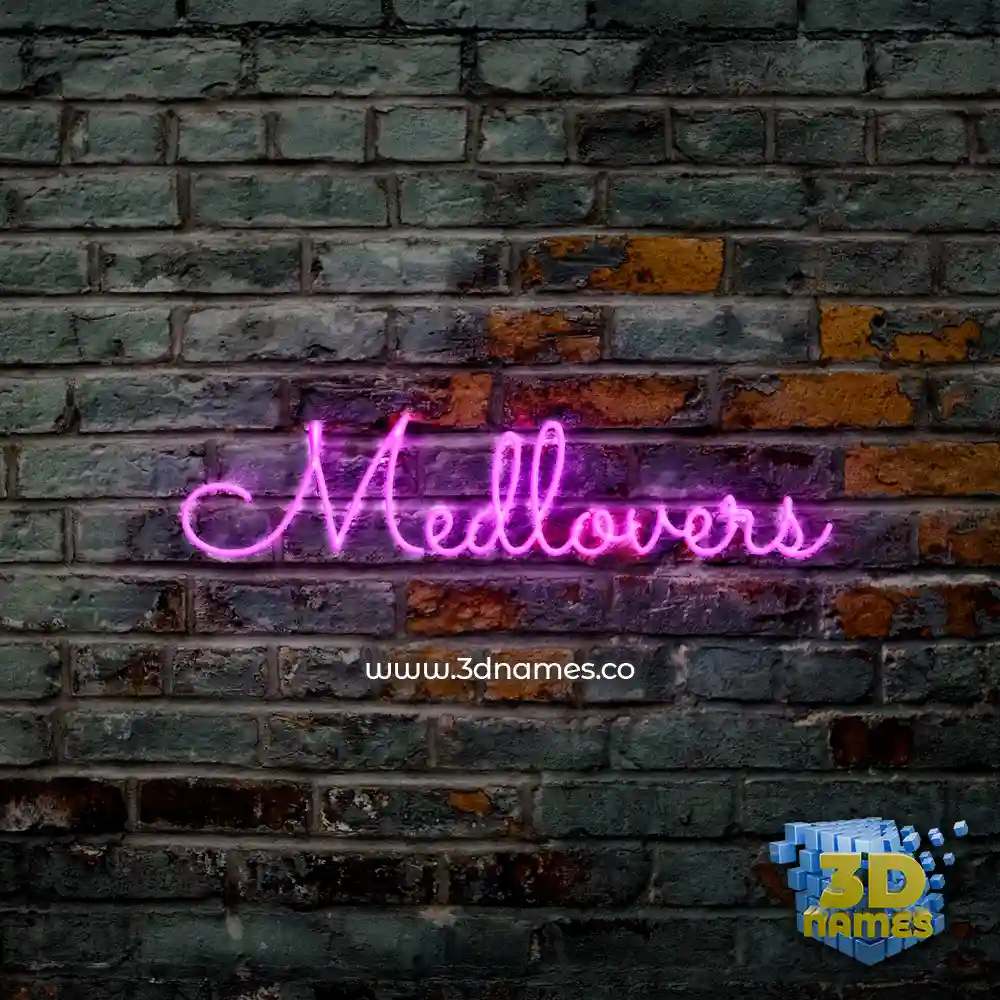 medlovers in Pink Neon style - 3D name wallpaper