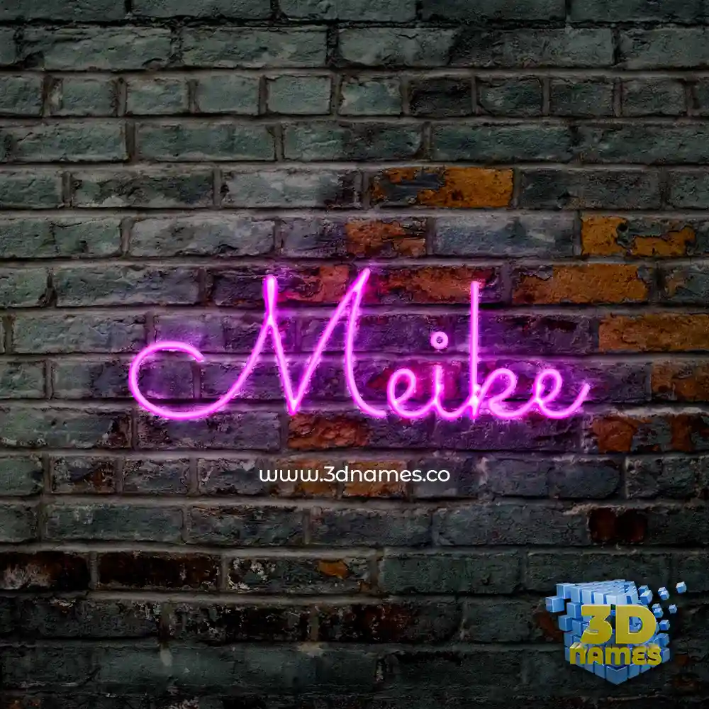 meike in Pink Neon style - 3D name wallpaper