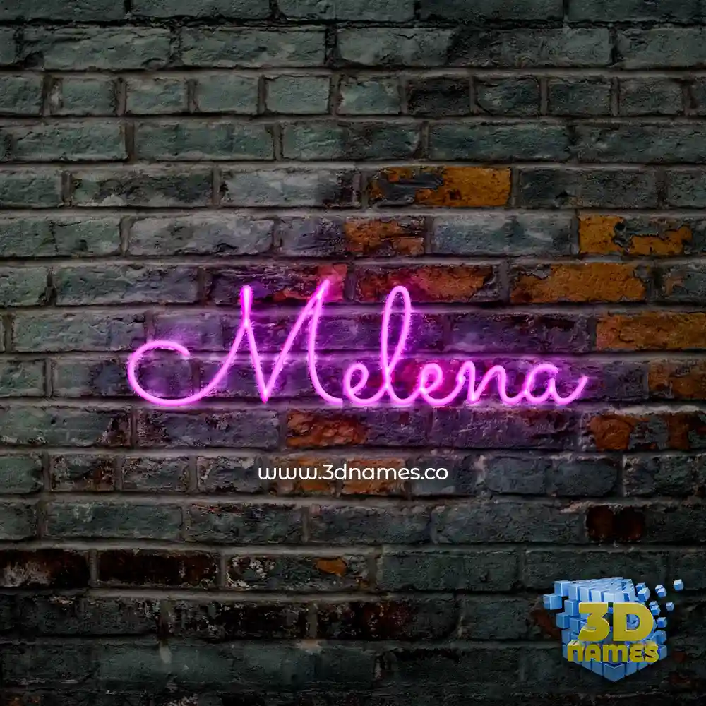 melena in Pink Neon style - 3D name wallpaper