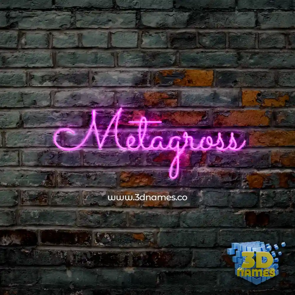 metagross in Pink Neon style - 3D name wallpaper