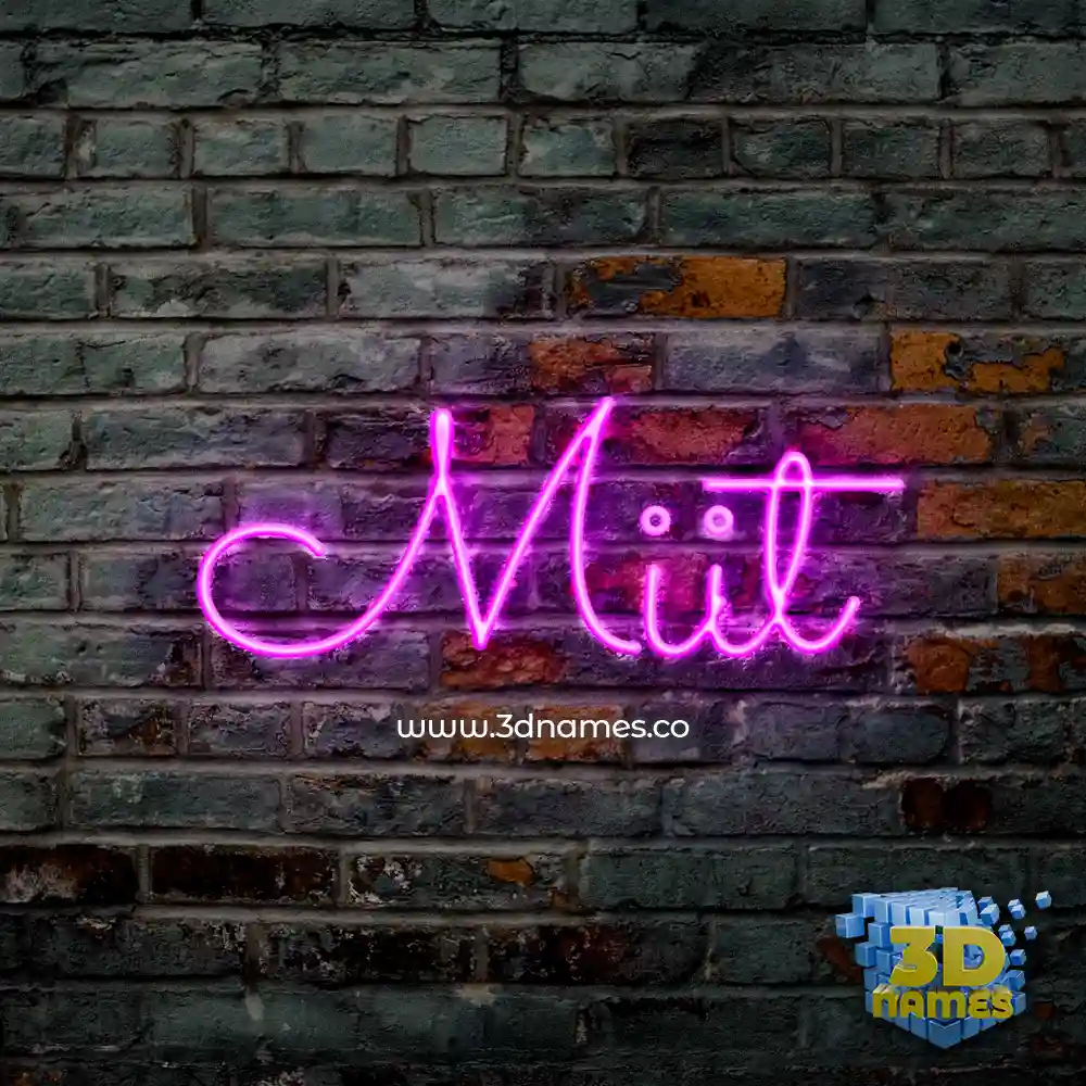 miit in Pink Neon style - 3D name wallpaper
