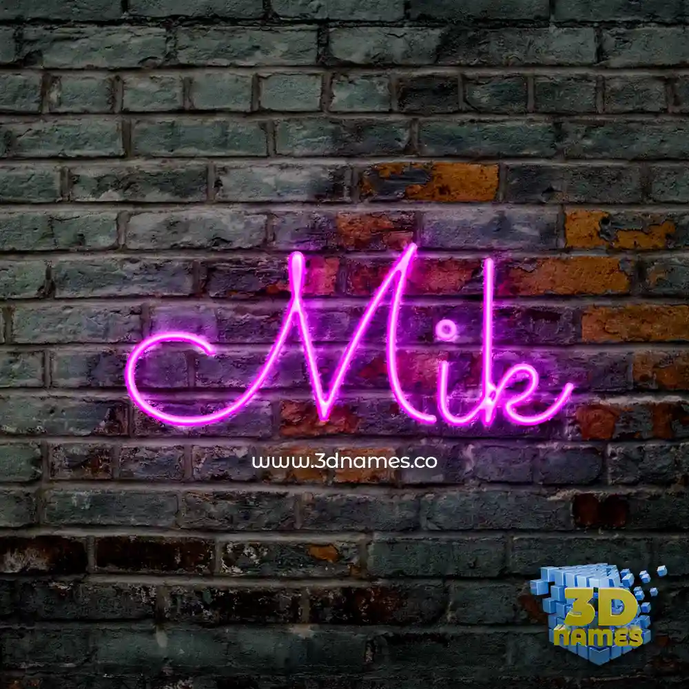 mik in Pink Neon style - 3D name wallpaper