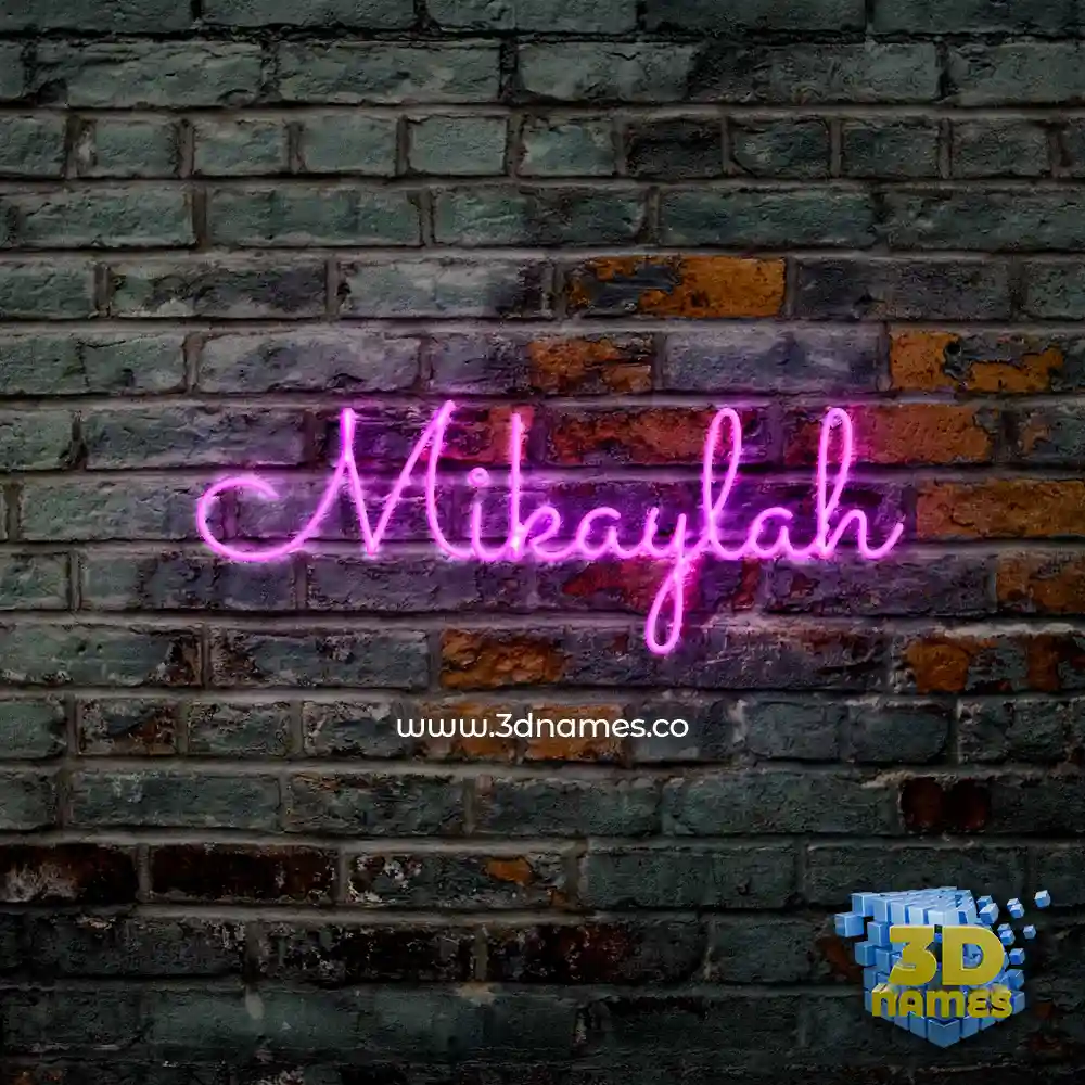 mikaylah in Pink Neon style - 3D name wallpaper