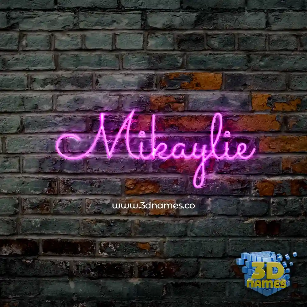 mikaylie in Pink Neon style - 3D name wallpaper
