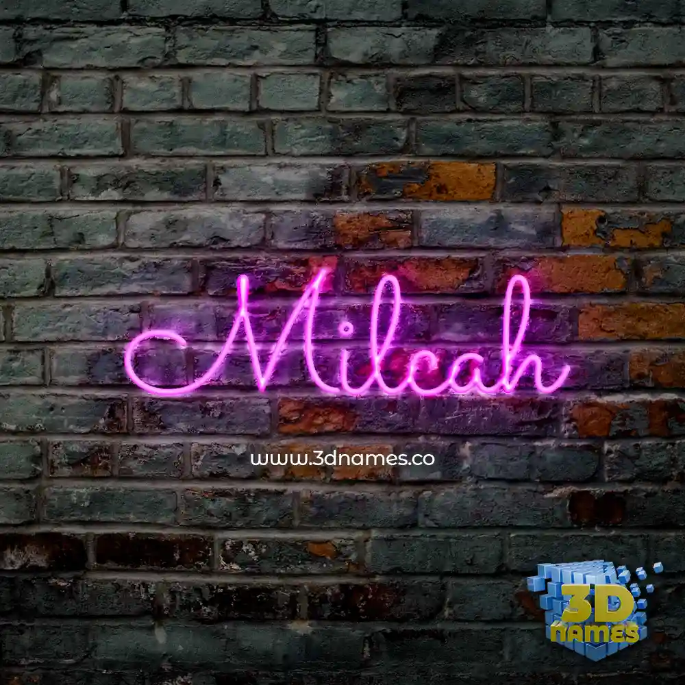 milcah in Pink Neon style - 3D name wallpaper
