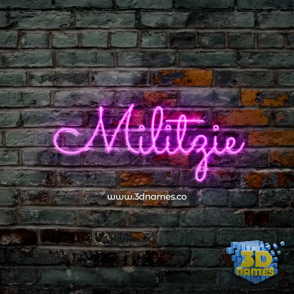 militzie in Pink Neon style - 3D name wallpaper