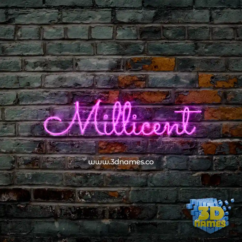 millicent in Pink Neon style - 3D name wallpaper