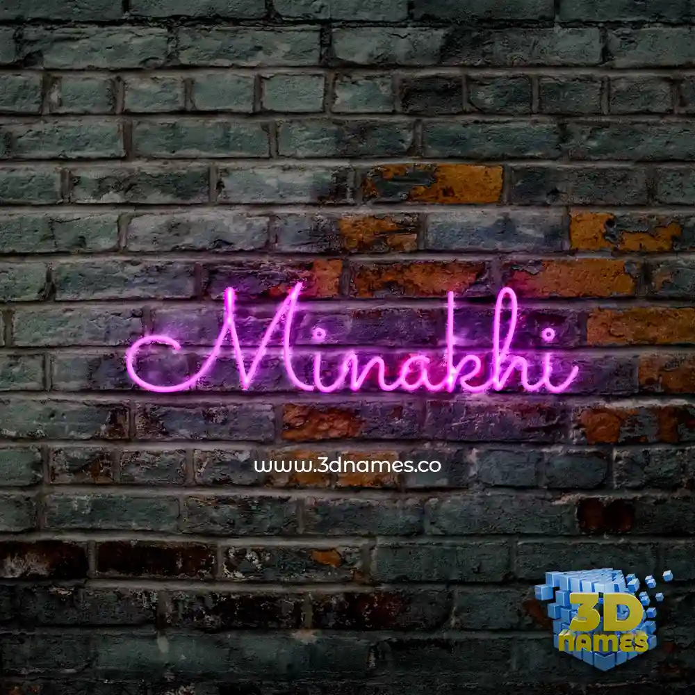 minakhi in Pink Neon style - 3D name wallpaper