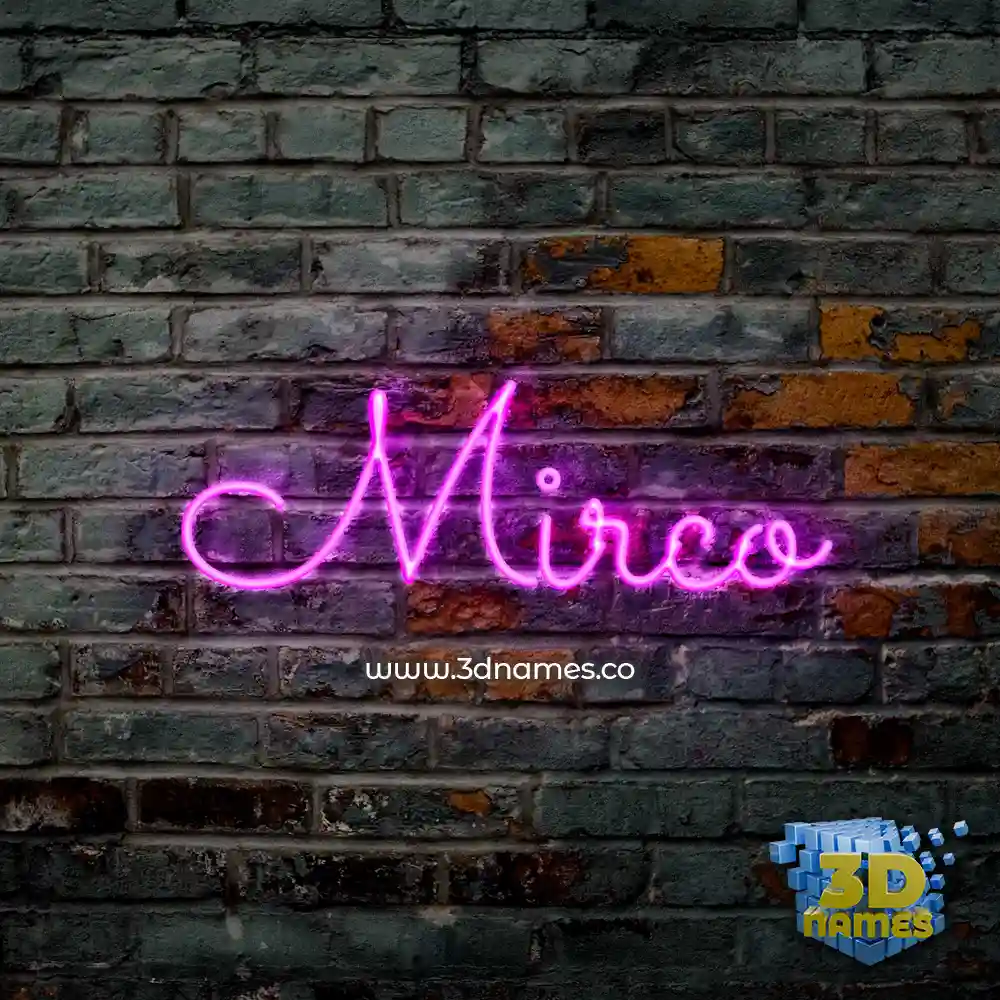 mirco in Pink Neon style - 3D name wallpaper