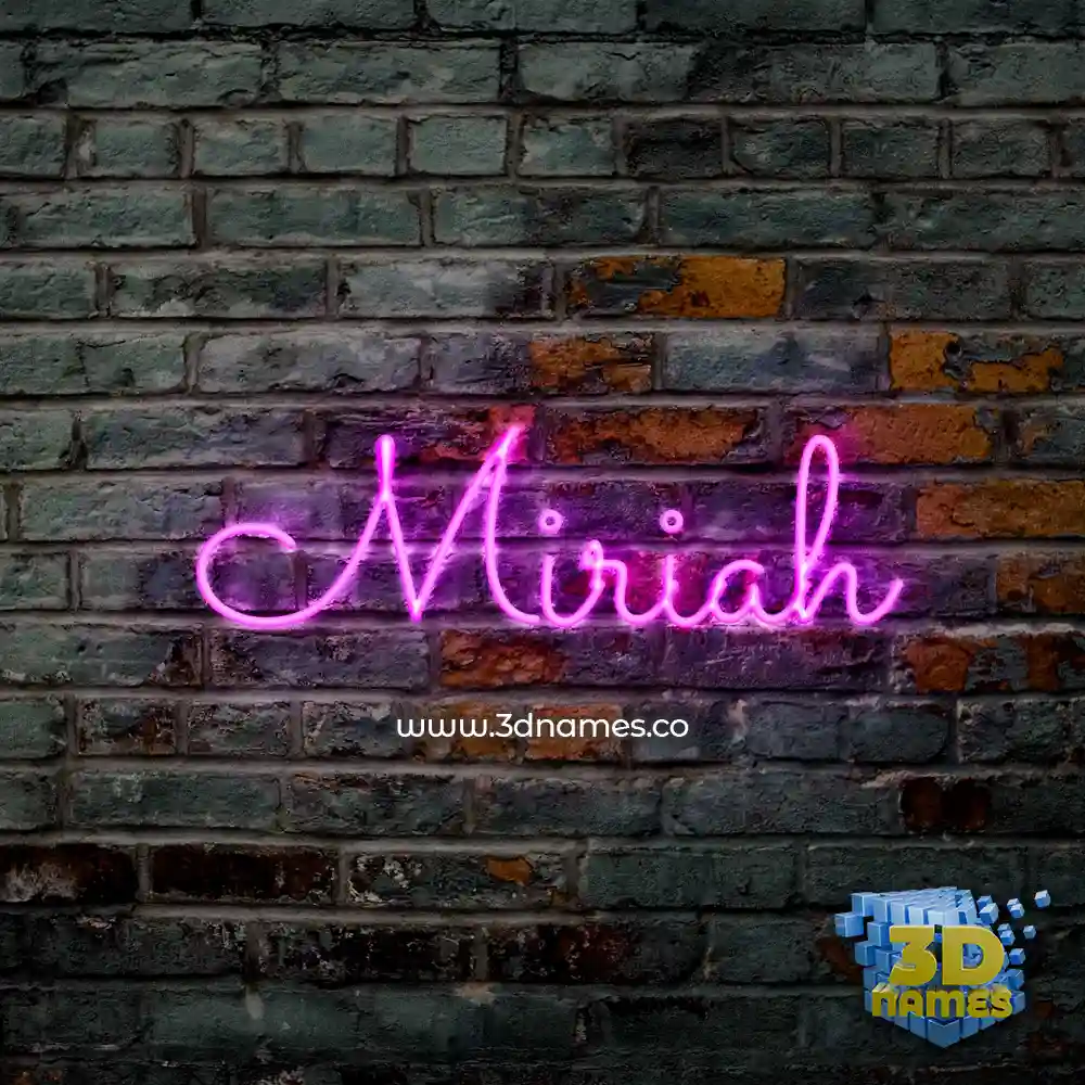 miriah in Pink Neon style - 3D name wallpaper