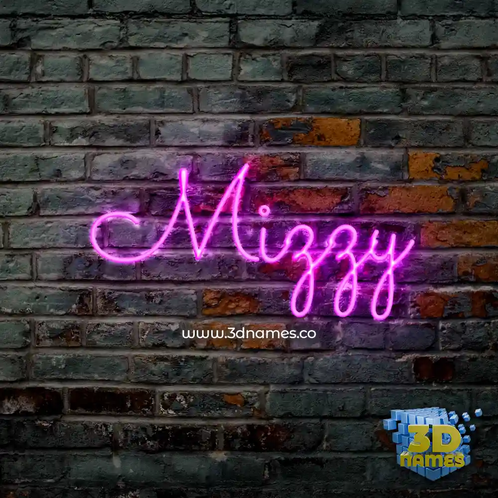 mizzy in Pink Neon style - 3D name wallpaper