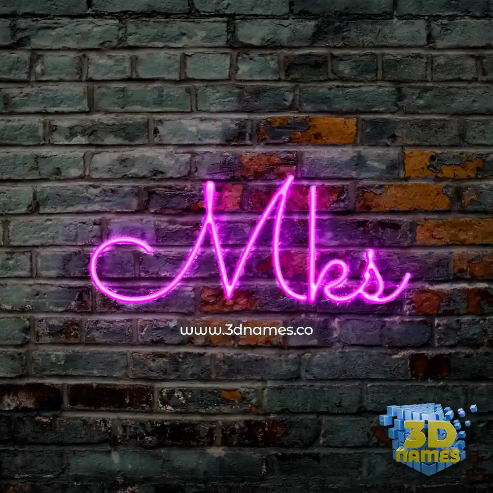 mks in Pink Neon style - 3D name wallpaper