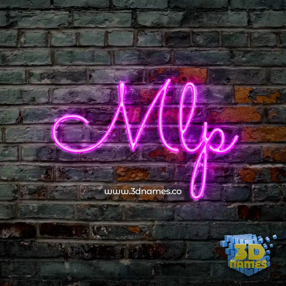 mlp in Pink Neon style - 3D name wallpaper