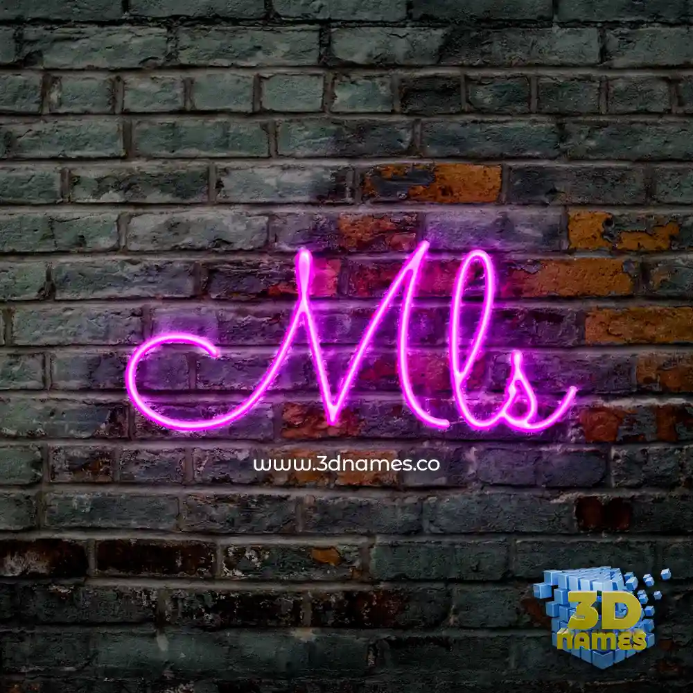 mls in Pink Neon style - 3D name wallpaper