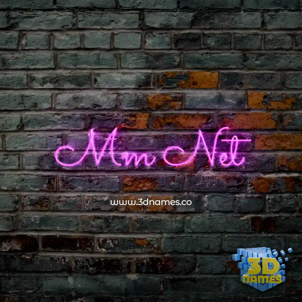 mm net in Pink Neon style - 3D name wallpaper