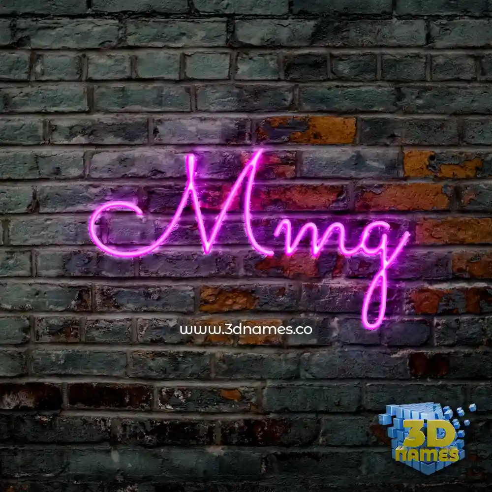 mmg in Pink Neon style - 3D name wallpaper