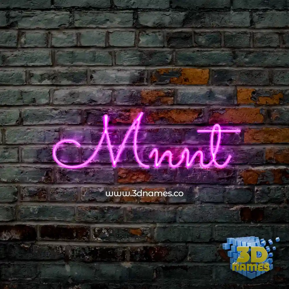 mnnt in Pink Neon style - 3D name wallpaper