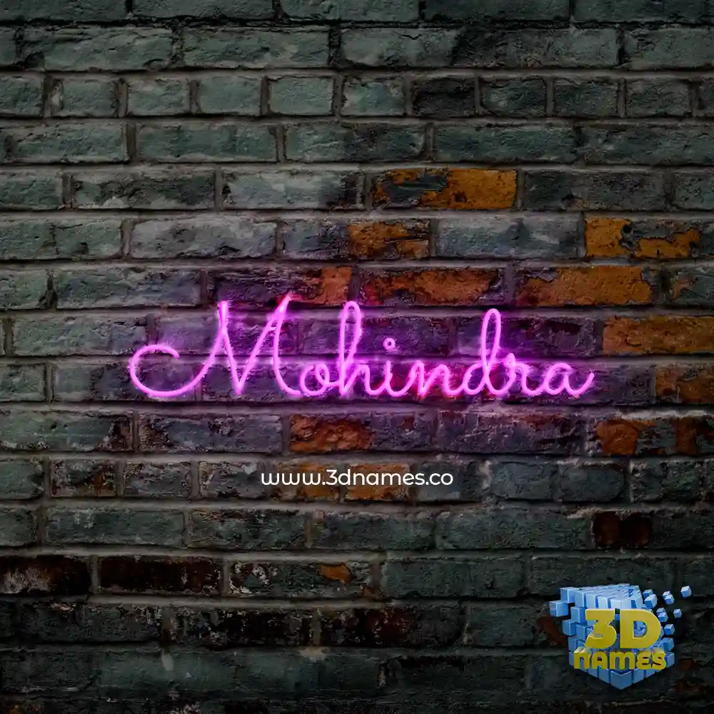 mohindra in Pink Neon style - 3D name wallpaper
