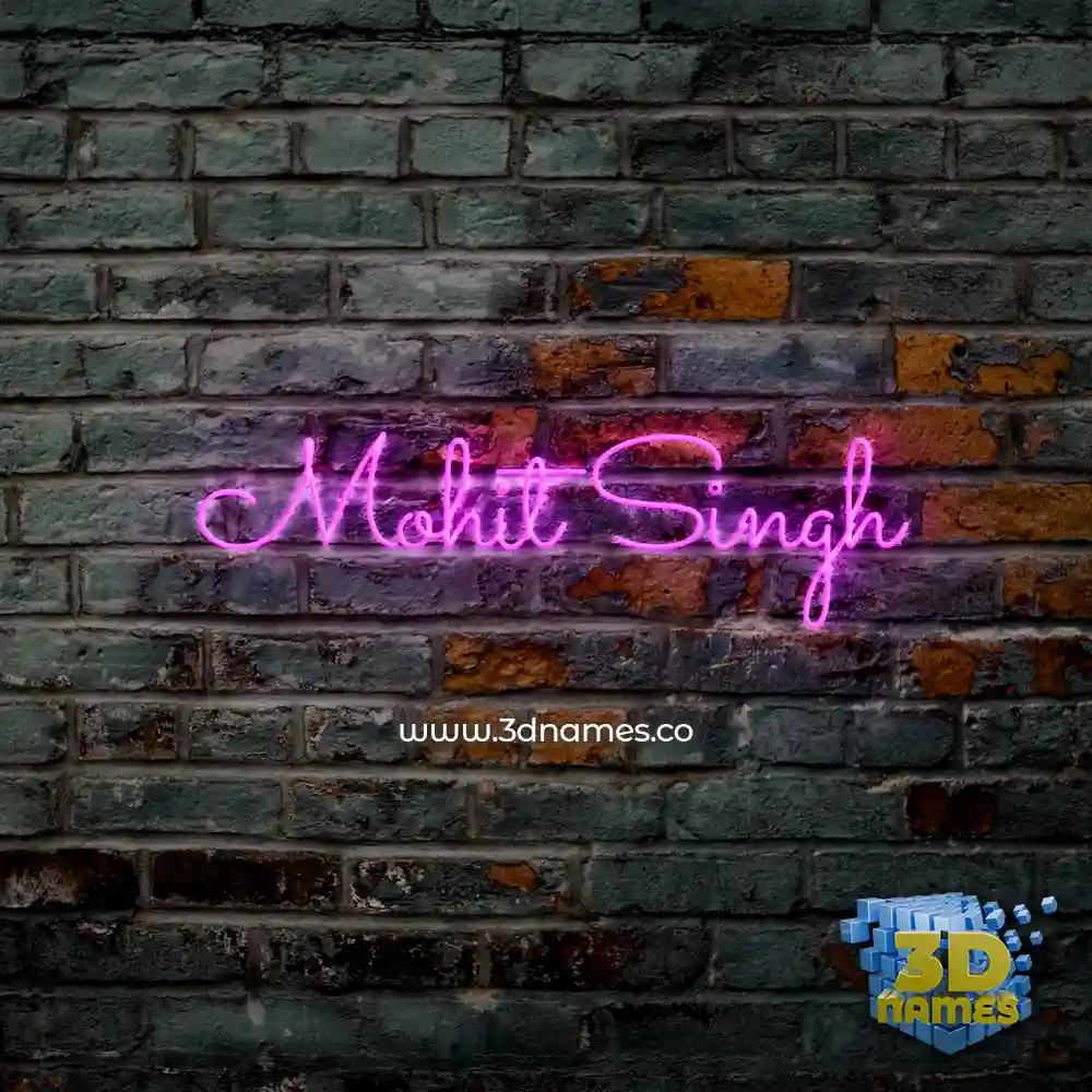 mohit singh in Pink Neon style - 3D name wallpaper