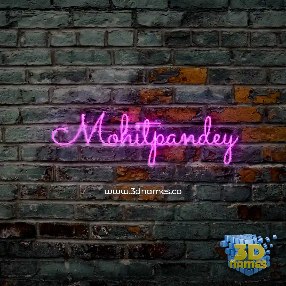 mohitpandey in Pink Neon style - 3D name wallpaper