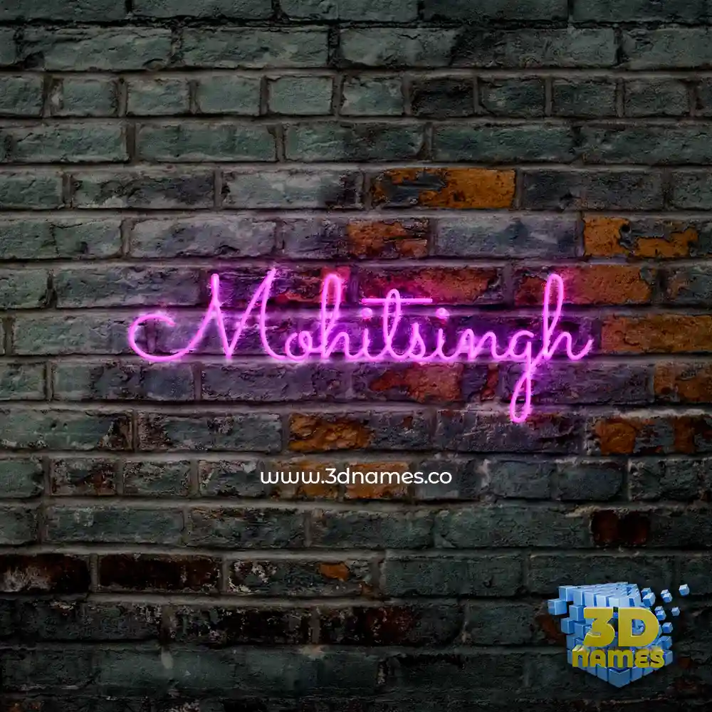 mohitsingh in Pink Neon style - 3D name wallpaper