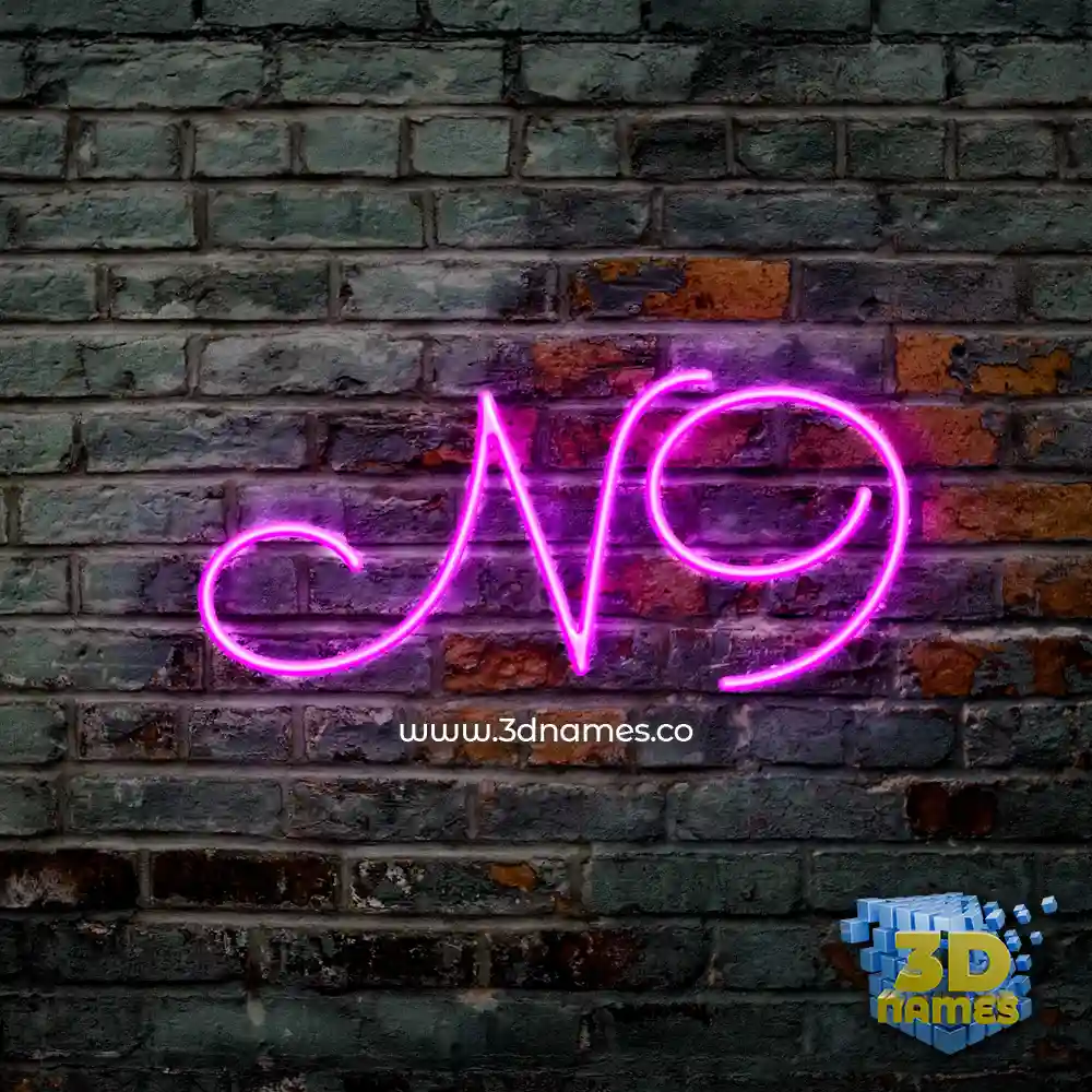 n9 in Pink Neon style - 3D name wallpaper