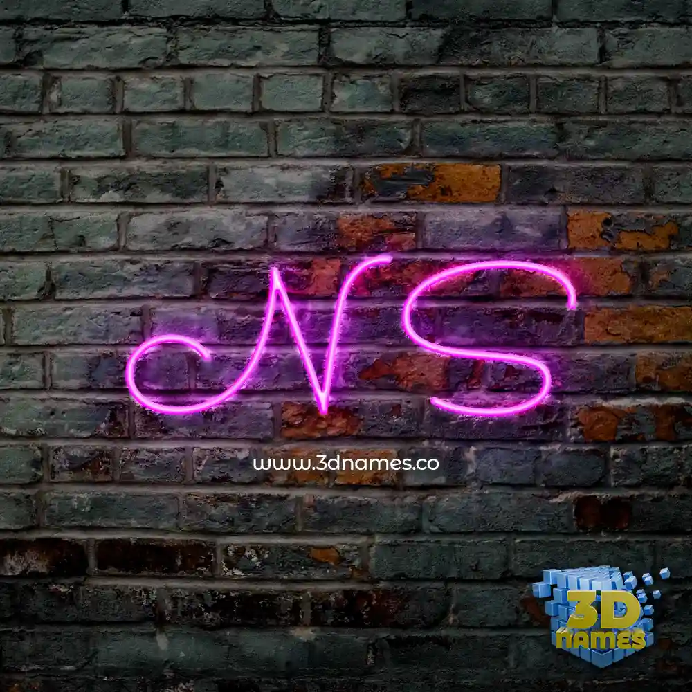 n s in Pink Neon style - 3D name wallpaper
