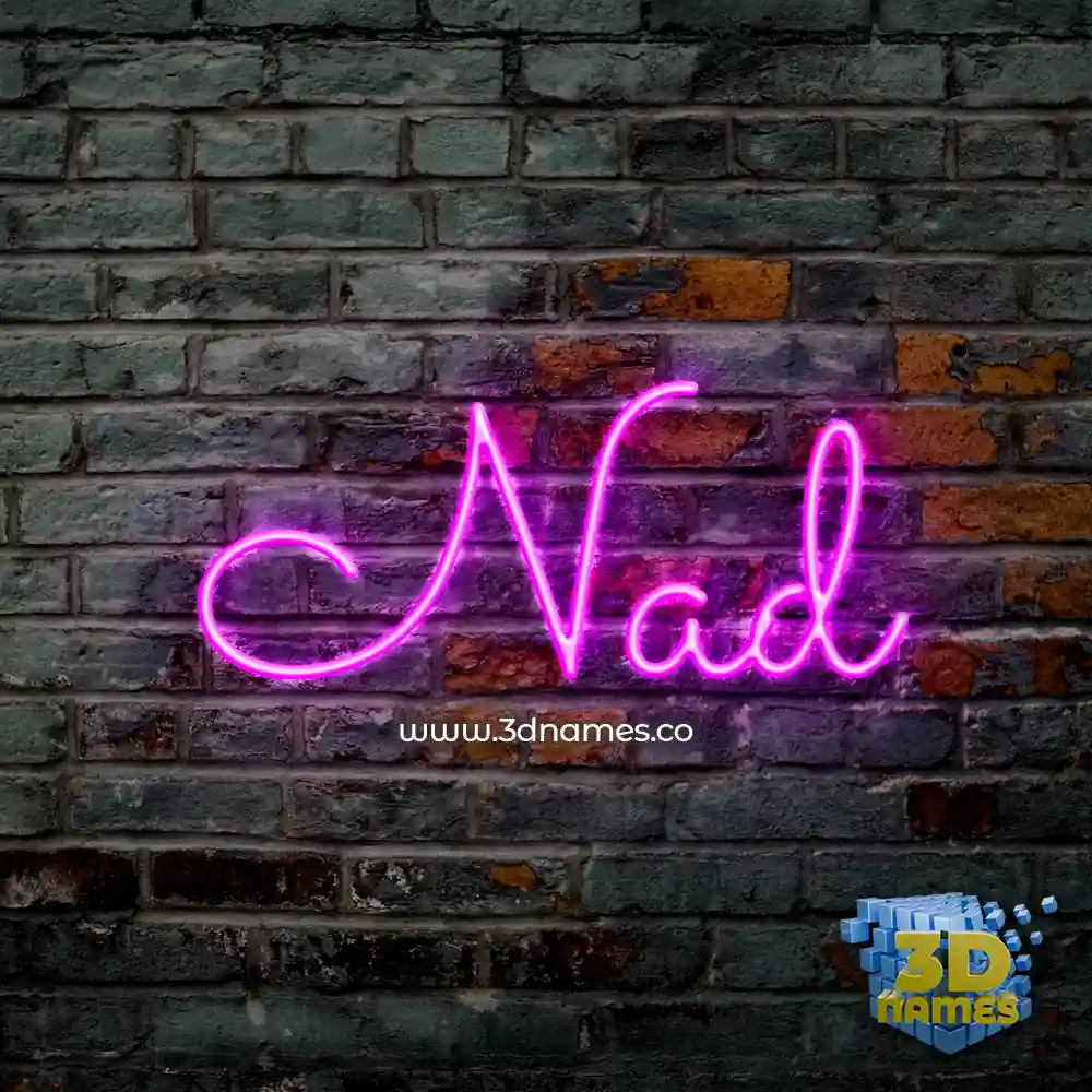 nad in Pink Neon style - 3D name wallpaper