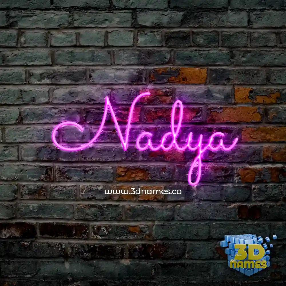 nadya in Pink Neon style - 3D name wallpaper