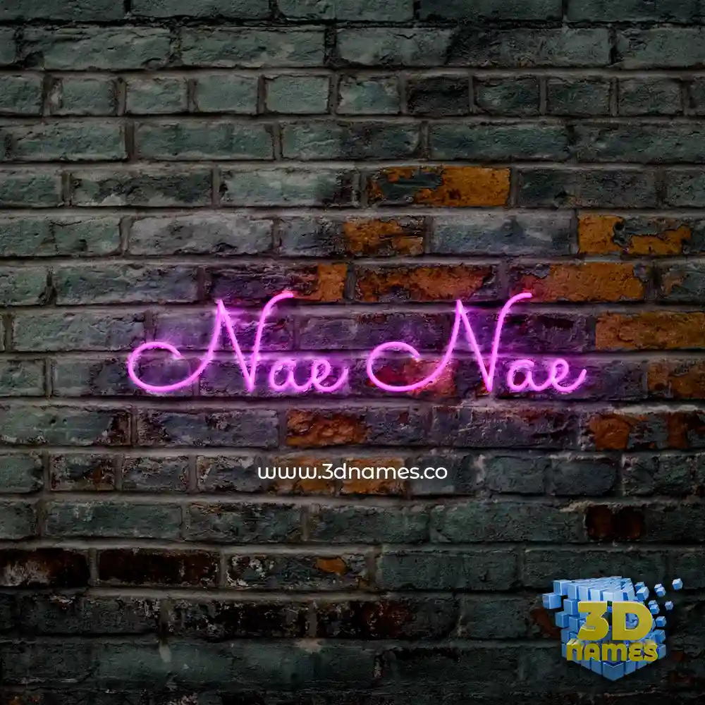nae nae in Pink Neon style - 3D name wallpaper