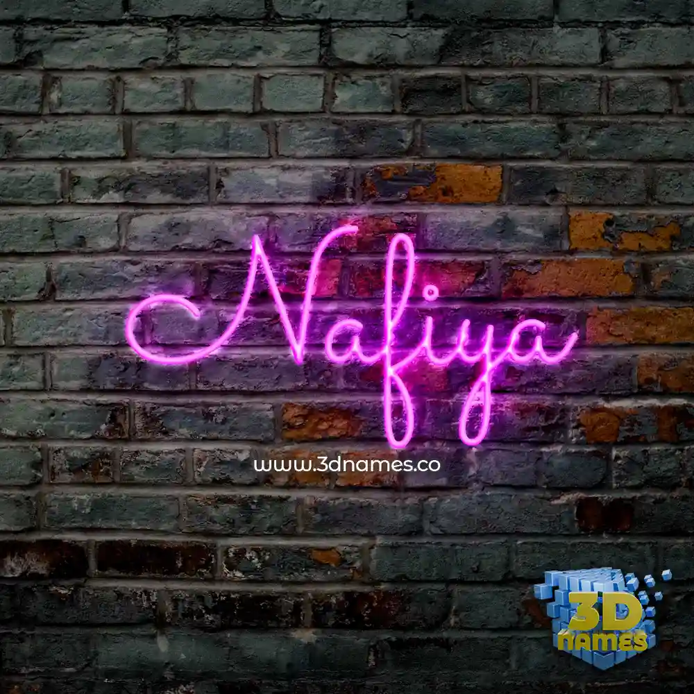 nafiya in Pink Neon style - 3D name wallpaper