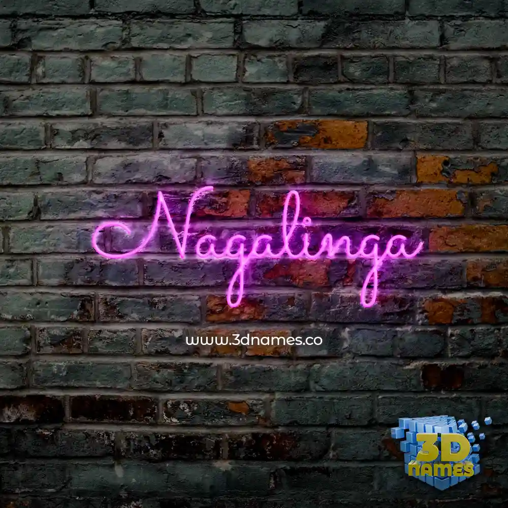 nagalinga in Pink Neon style - 3D name wallpaper