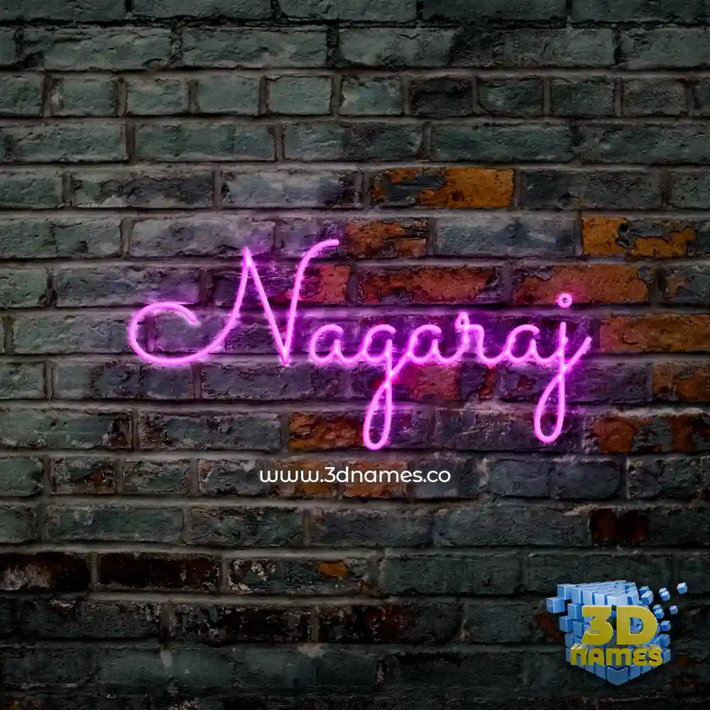 nagaraj in Pink Neon style - 3D name wallpaper