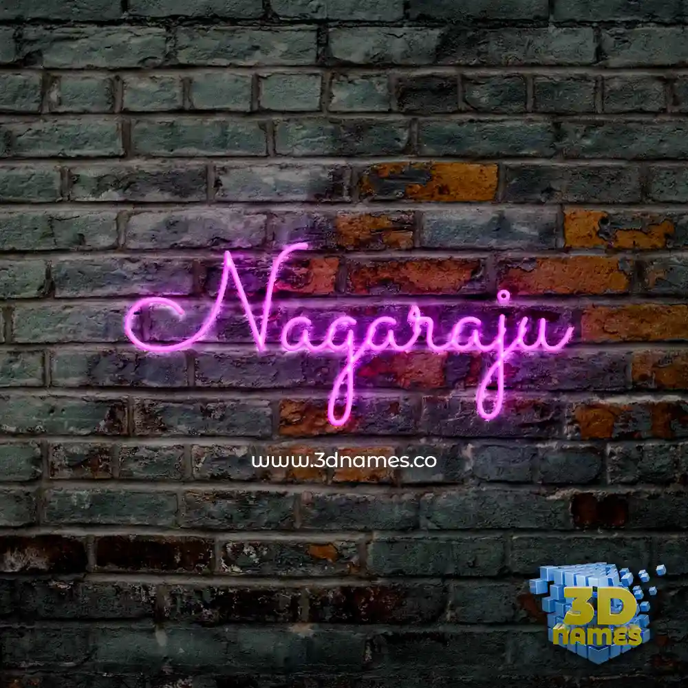nagaraju in Pink Neon style - 3D name wallpaper