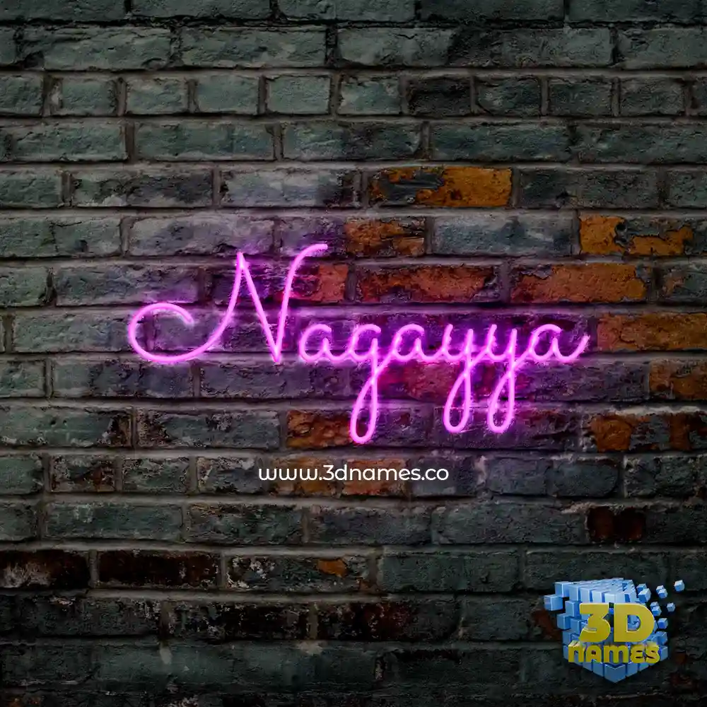 nagayya in Pink Neon style - 3D name wallpaper