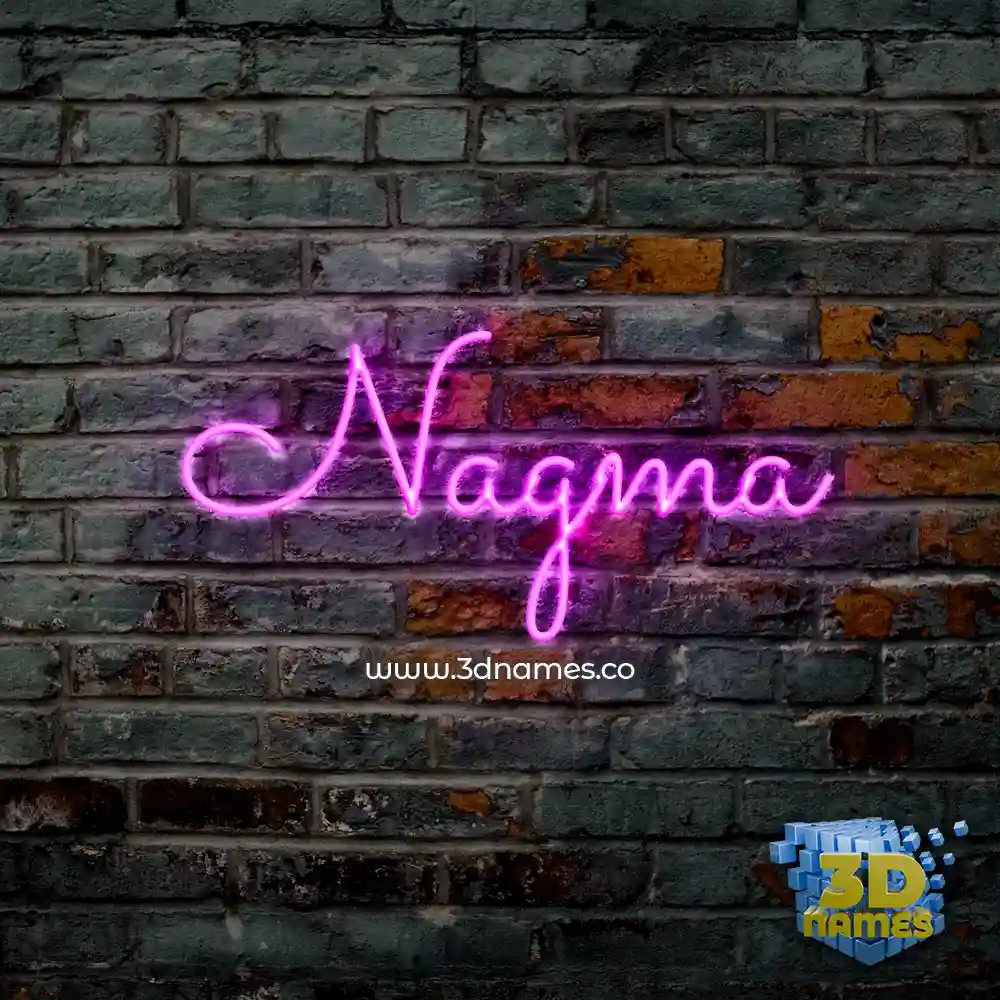 nagma in Pink Neon style - 3D name wallpaper