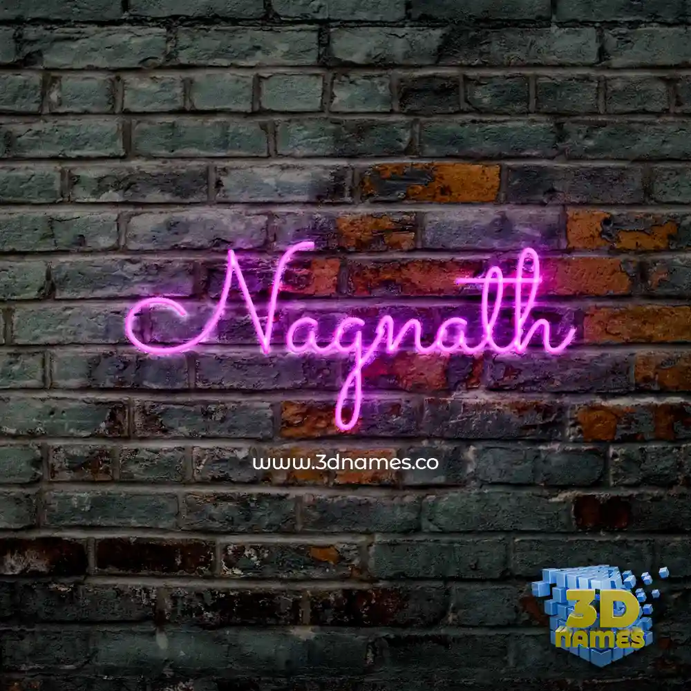 nagnath in Pink Neon style - 3D name wallpaper