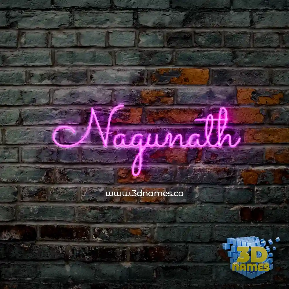 nagunath in Pink Neon style - 3D name wallpaper